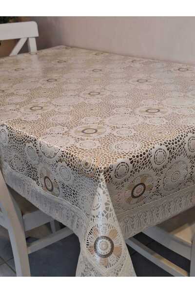 Başak Ev Tekstili Lace Edged 120X150 cm Pvc Oilcloth Erasable Patterned Tablecloth