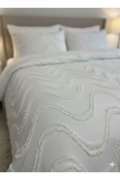 BH BABY HOME Premium Jacquard Woven Double Bedspread Set (230X240 cm) + 2 Pillowcases 50X70 cm