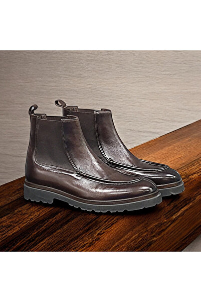 VİVA SHOES 100% Genuine Leather Eva Sole Chealsea Men's Boots