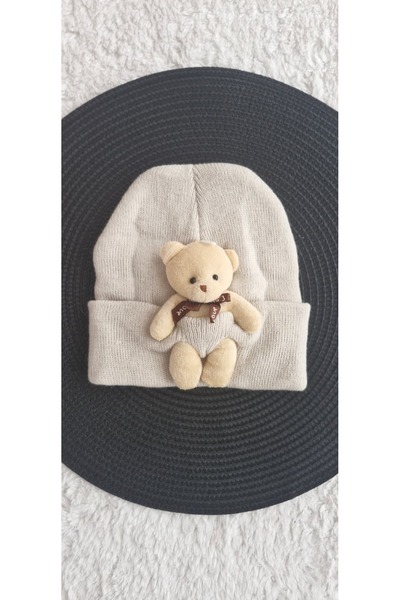 EFİLACCESSORİES Plush Bear Children's Beanie