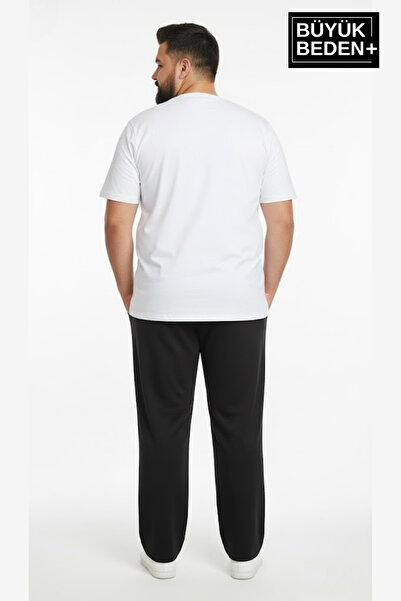 Superlife Ανδρικό παντελόνι μεγάλου μεγέθους New York με τύπωμα Άνετο κομμένο ελαστικό παντελόνι με ελαστική μέση και πόδι SPR26EA952-5
