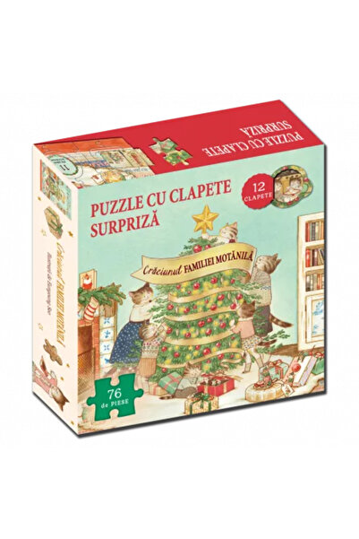 Didactica Publishing House Crăciunul familiei Motanila - carte + puzzle, Lucy...