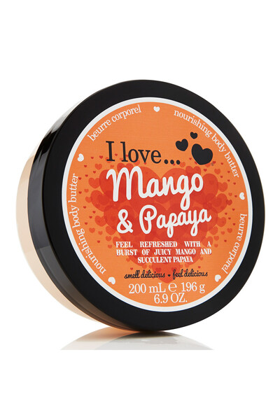 I Love , Mango & Papaya, Hydrating, Body Butter, 200 ml