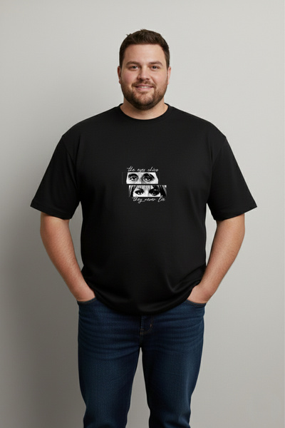 LORVEX Plus Size T-Shirt 5XL |   100% Cotton Comfortable Fit T-Shirt Li̇e Printed