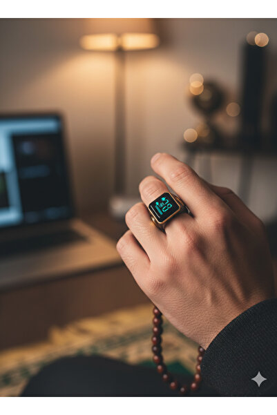 Trendora Smart Digital Tasbih Counter Ring – Bluetooth Zikr Tracker with Prayer Alerts & Ergonomic Design