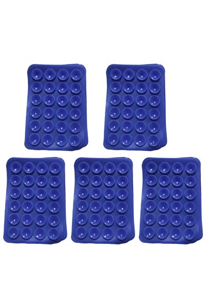 Flippy Universal Adhesive Phone/Tablet Holder with 24 Suction Cups, Silicone, 8 x 5.5 x 1 cm, Blue