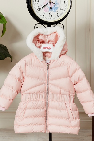 Benittokids Baby Girl Hooded Coat