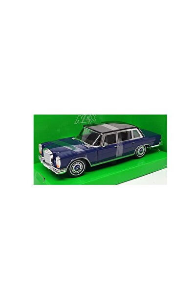 WELLY NEX - 1963 Mercedes Benz 600 – Mavi Siyah 1/24 Model Araba