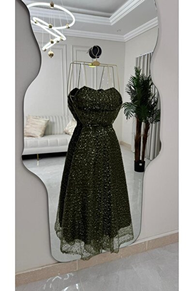 qmhafst sequined midi dress