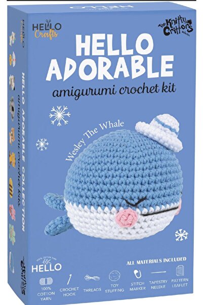 BALIM ÖRGÜ EVİ طقم حياكة أميجورومي صغير لطيف على شكل حوت ويسلي 7 سم