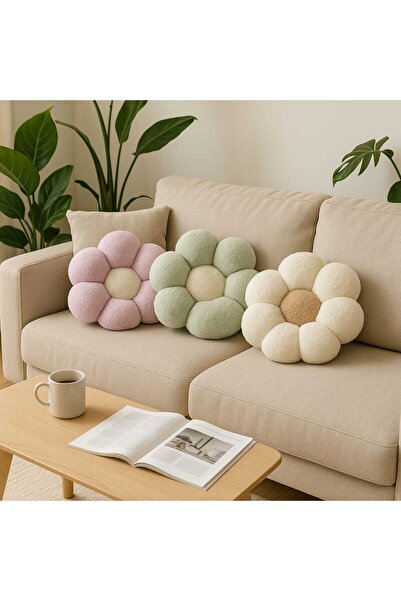 CHIZGY Soft Plush Daisy Decorative Pillow – Anti-Allergic, Imported Fabric, Spring Chic Throw Pillow and Cushion