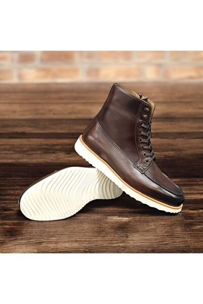 VİVA SHOES 100% Genuine Leather Eva Sole Men's Half Boots