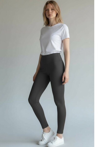 LİNALP بنطلون ضيق نسائي عالي الخصر لشد الجسم |   قماش شتوي ومرن