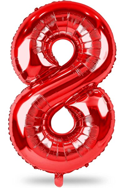 OEM Κόκκινο μπαλόνι με αριθμό 85 εκ., για τα 8α γενέθλια (80ά γενέθλια)