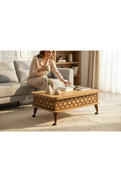 EFSA 5 KADEMELİ TEKERLEKLİ AKILLI ORTA SEHPA ATLANTİK ÇAM