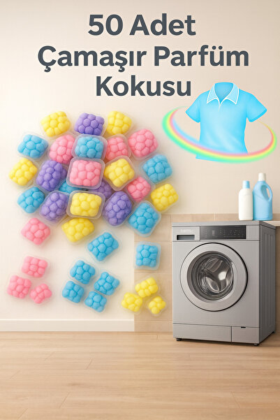 SYN AKSESUAR 50 Adet Çamaşır Parfüm Kapsülü – Kalıcı ve Ferah Koku, Giyisi ve...