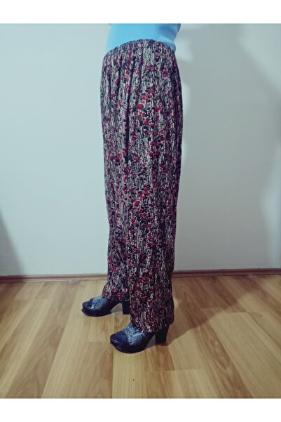 hoaryage Combed Fabric Floral Patterned Baggy Bag with Pockets 100% Cotton