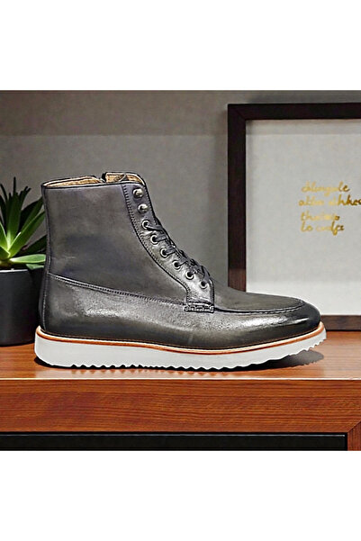 VİVA SHOES 100% Genuine Leather Eva Sole Men's Half Boots