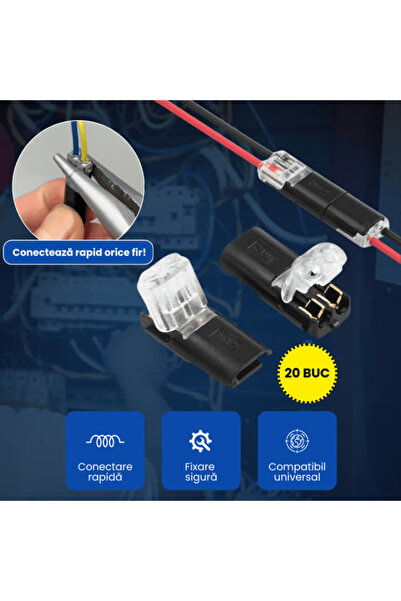 OferteTop Electrical Wire Connectors, With Short Circuit Protection (20 Pieces)
