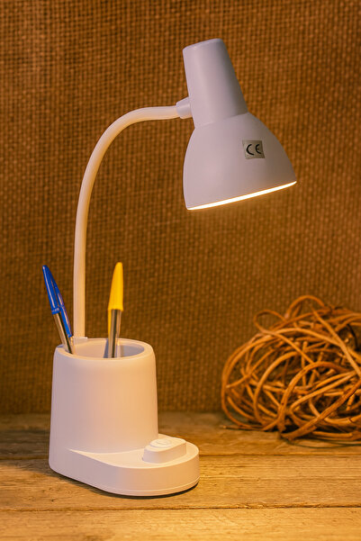 lunave LED Işıklı Kalemlikli Esnek Masa Lambası – Dokunmatik Modern Çalışma v...