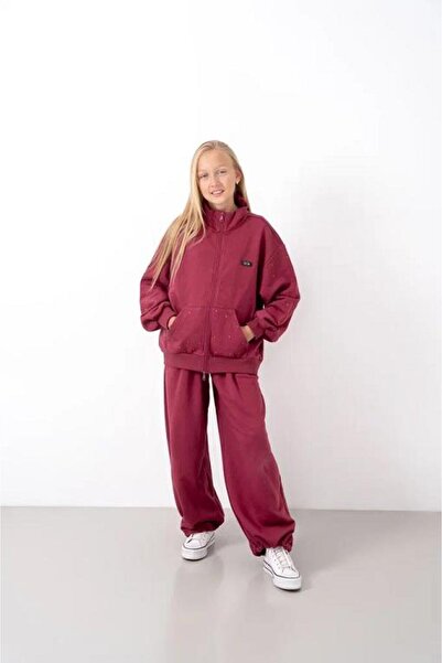 LOCO LOCO 7908 سترة بناتي بثلاثة خيوط مع سحاب