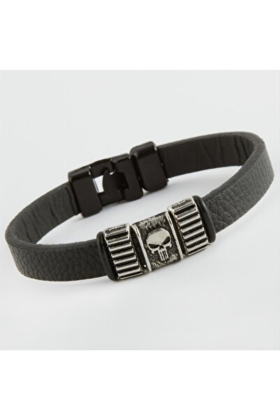 cleovibe Skull Quality Faux Leather Bracelet