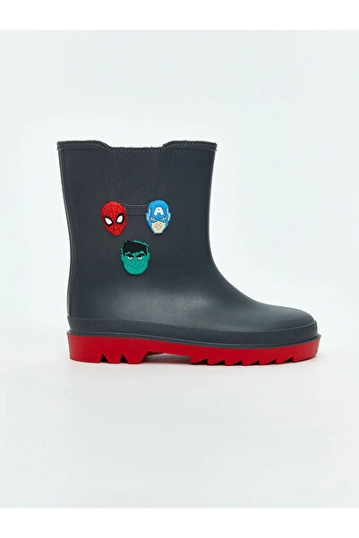 LC Waikiki Lcw Steps Anthracite Printed Boys' Rain Boots