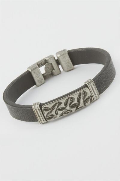 cleovibe Ground Patterned Faux Leather Bracelet
