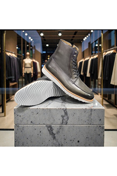 VİVA SHOES 100% Genuine Leather Eva Sole Men's Half Boots