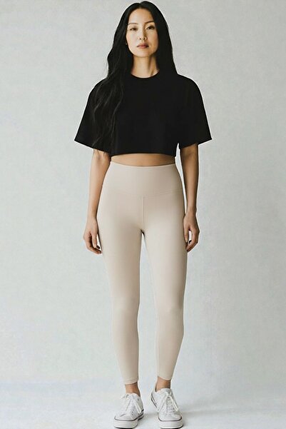 LİNALP Kadın Yüksek Bel Toparlayıcı Şardonlu Tayt | Kışlık ve Esnek Kumaş