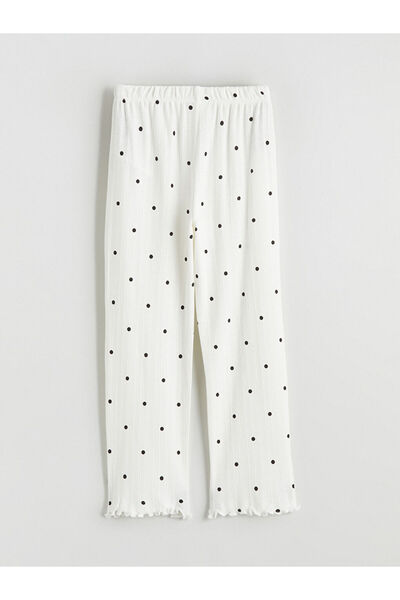 LC Waikiki Rmz Gi̇yi̇m Farkiyla Polka Dot Girls' Pajama Bottoms with Waist Dr...