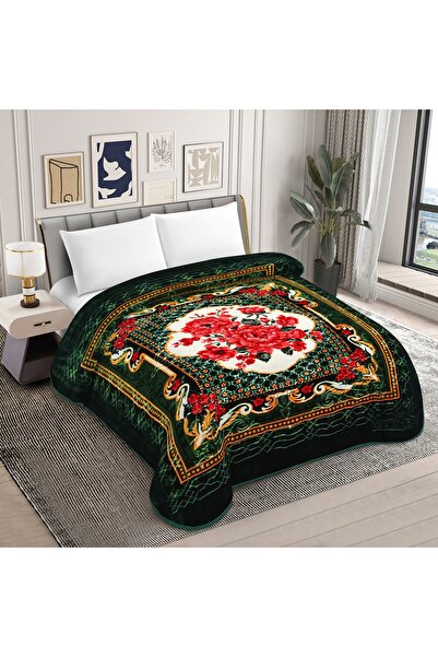Best Dream Extra Large Double Deluxe Floral Pattern Blanket/Wrapper - 220x240 cm, approx. 6 kg
