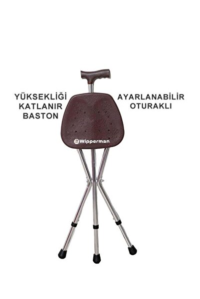 Medikaltec Wipperman W 530 Ayarlanabilir Oturma Aparatlı Baston