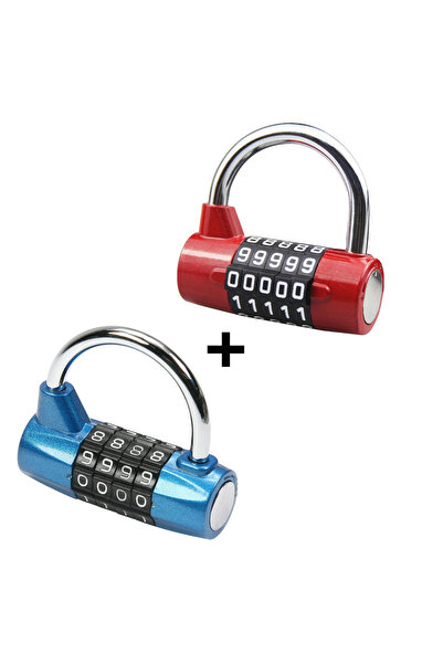 OEM Lacat rosu + albastru mic cu tija grosime fi 4.9 mm, pentru asigurarea bagajelor, dulapuri, bicicle