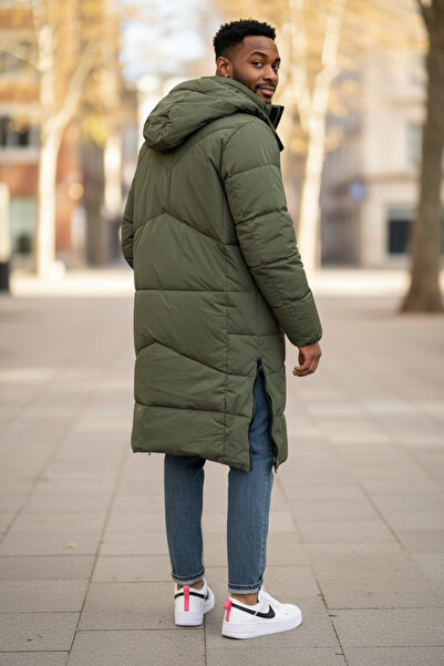 dehaine Men's long jacket, with side zippers, M25