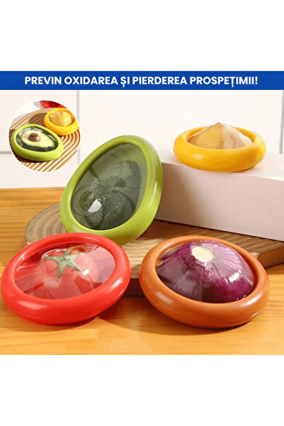 OferteTop Set of 4 Boxes for Keeping Fruits and Vegetables Fresh, Odorless and Oxidation-Free