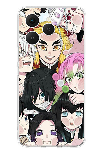 TechTree حافظة سيليكون شفافة متوافقة مع تكنو سبارك 40 بتصميم مانغا قاتل الشياطين