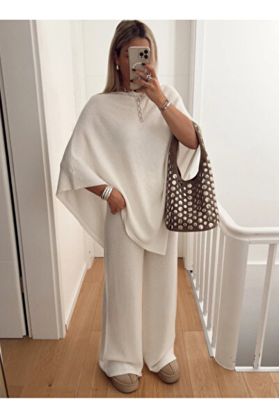 meday Clothing Women's Luxurious Textured Knitwear Trousers