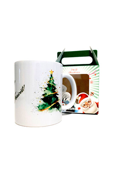 ZEEA COUTURE Christmas tree ceramic mug with greeting card 1