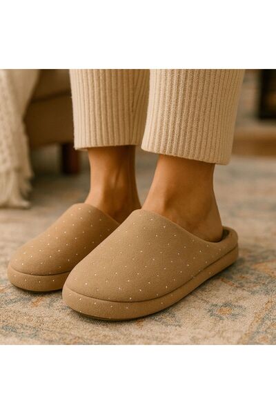 ALB TERLİK AYAKKABI SAN. TİC. LTD. ŞTİ. Women's Stone Patterned Warm House Slippers – Ultra Comfortable, Winter, Comfortable, Soft