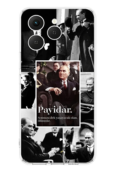 TechTree حافظة سيليكون شفافة متوافقة مع تكنو سبارك 40 بتصميم أتاتورك بايديار