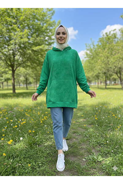 Soul Bulut Desenli Tesettür Sweatshirt