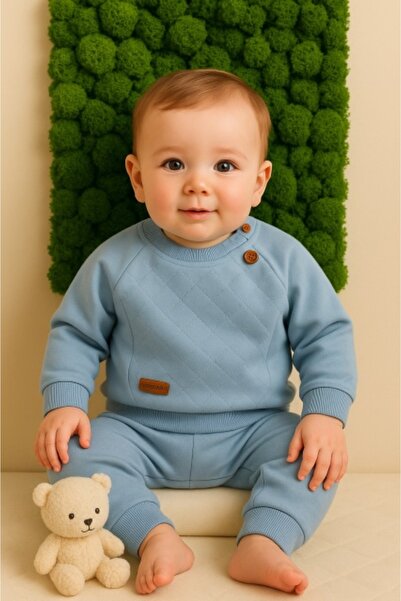 Superbaby Μπλε κοστούμια για μωρά – ζεστό και άνετο σετ για αγόρια