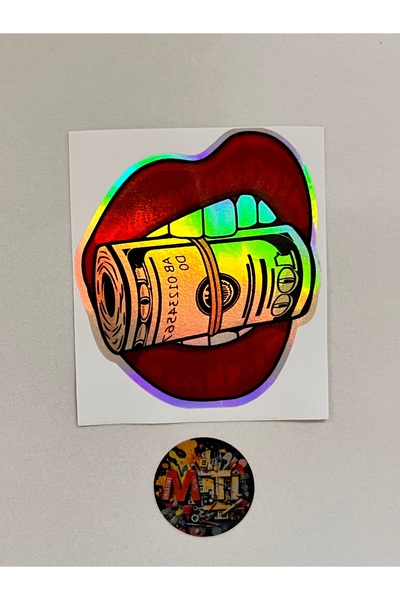 sticker For Biting Red Lip 10X9Cm Foil Sticker Car Motorcycle Helmet Laptop Windshield Sticker