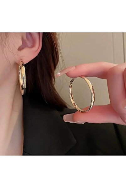 EFSU BİJUTERİ Çelik Halka Küpe