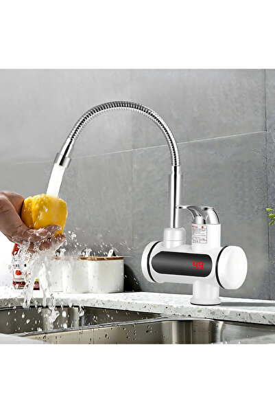 AriDam Robinet Electric AriDam® cu Pipa Flexibila Afisaj Digital LCD, Putere 3000W, Rotatie 360°