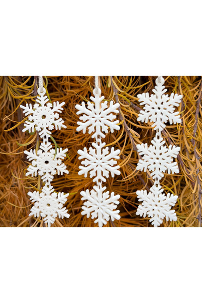 SZD Design مجموعة من 9 زينة عيد الميلاد على شكل ندفة الثلج