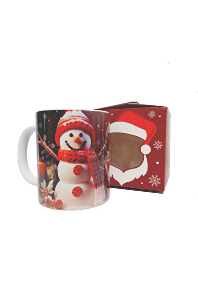 ZEEA COUTURE Ceramic mug with Christmas motifs and snowman 2