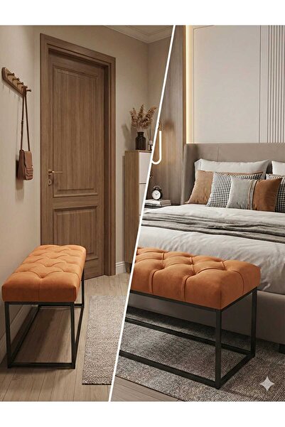 Kırlenta 90 X 40 METAL AYAKLI PUF BENCH KOLTUK