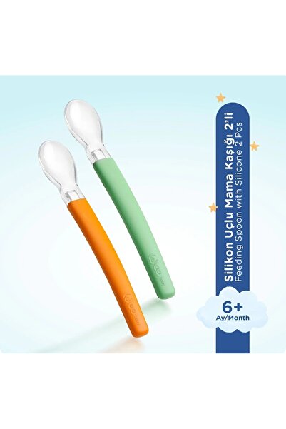 Wee Baby Silikon uçlu mama kaşığı 2'li